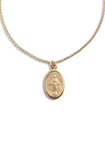Shop Dolce & Gabbana Circle Pendant Necklace In Gold