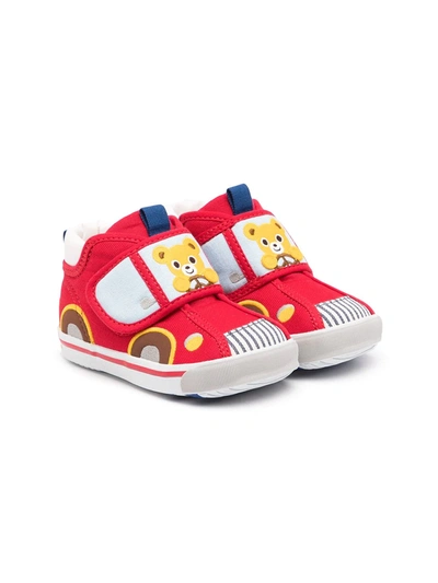 Shop Miki House Car Touch-strap Trainers In Red