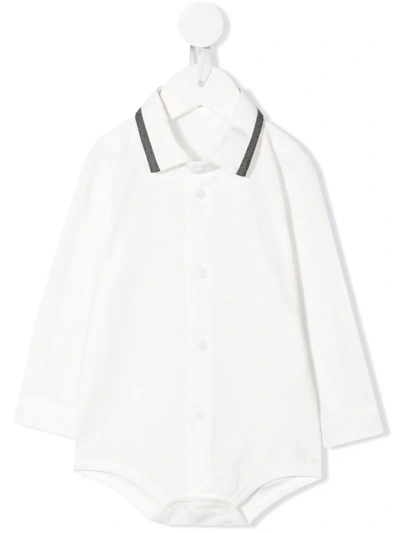 Shop Il Gufo Collar-detail Button-up Shirt In White