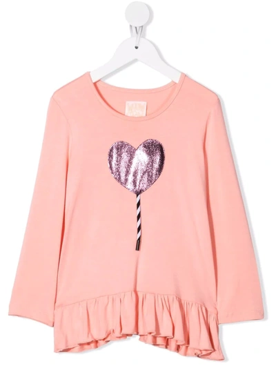Shop Wauw Capow By Bangbang Balloon Applique T-shirt In Pink