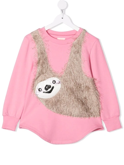 Wauw Capow By Bangbang Lazy Laura Sloth Dress In Pink