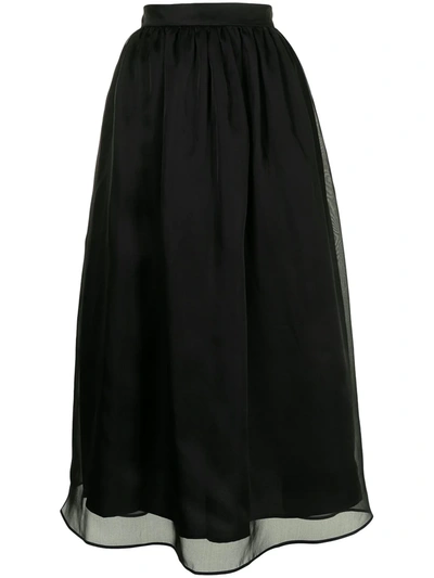 Shop Msgm Layered Tutu Skirt In Black
