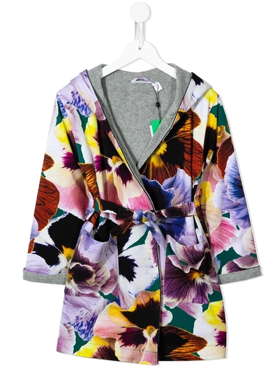 Shop Molo Floral-print Hooded Jacket In Multicolour