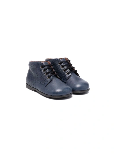 Shop Pèpè Patent Leather Boots In Blue