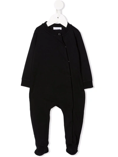 Shop Studio Clay Round-neck Organic Cotton Pajamas In Black
