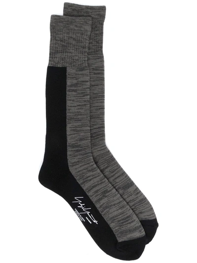 Shop Yohji Yamamoto Grey Ankle Socks