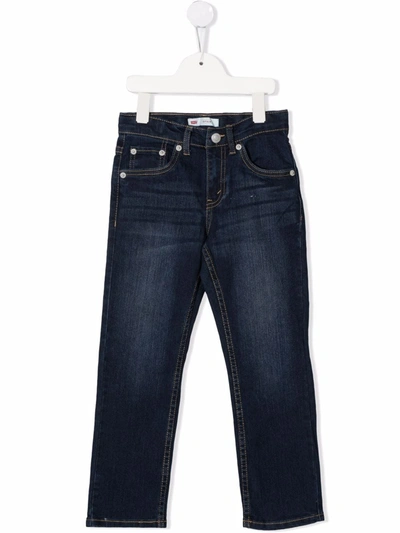 Levi's Mid-rise Straight Leg Jeans In Blue