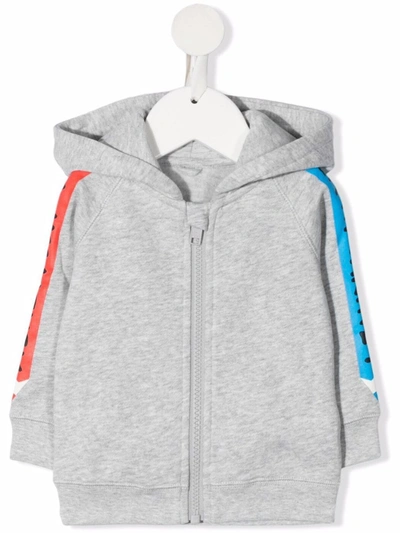 Shop Stella Mccartney Logo-print Cotton Hoodie In Grey