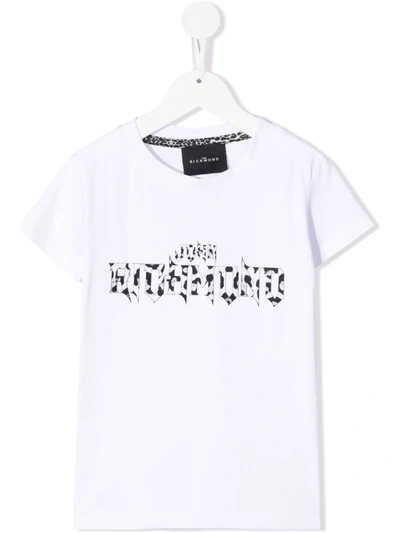 Shop John Richmond Junior Logo-print Cotton T-shirt In White