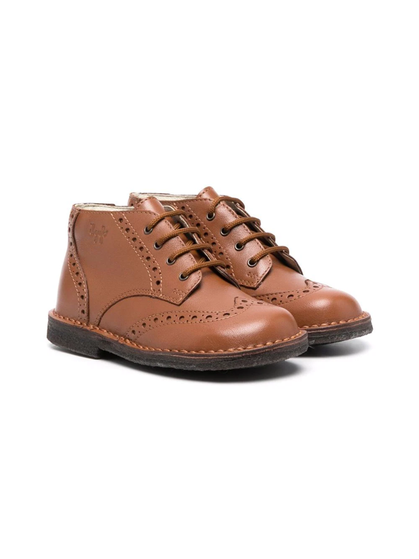 Il Gufo lace-up leather boots - Brown