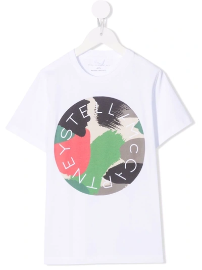 Shop Stella Mccartney Graphic-print Cotton T-shirt In White