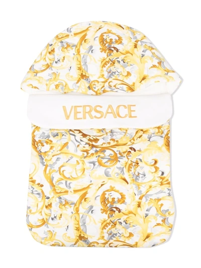 Shop Versace Baroccoflage-print Sleeping Bag In White