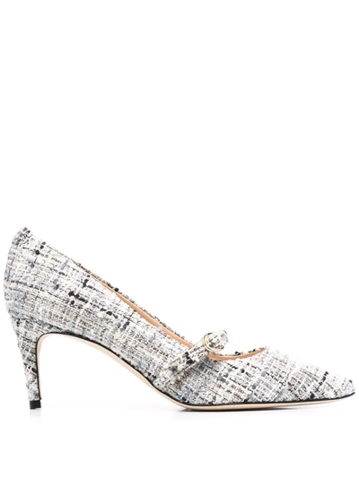 Shop Dee Ocleppo Tweed Pointed-toe Pumps In White