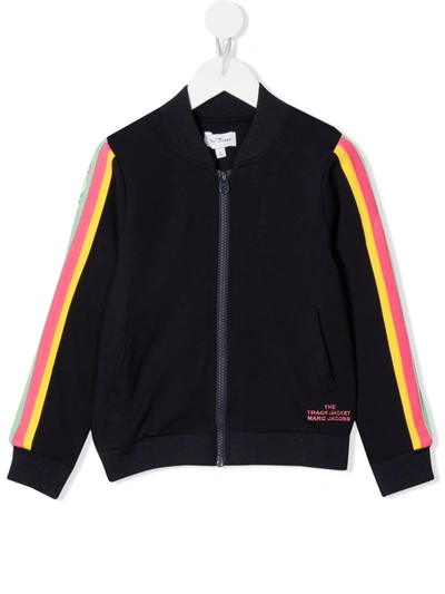 Shop The Marc Jacobs Zip-up Striped Bomber Jacket In Blue
