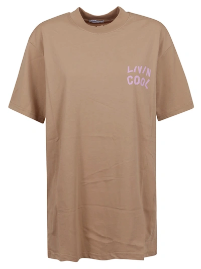 Shop Livincool Tee Artwork Pigment Dyed In Croissant