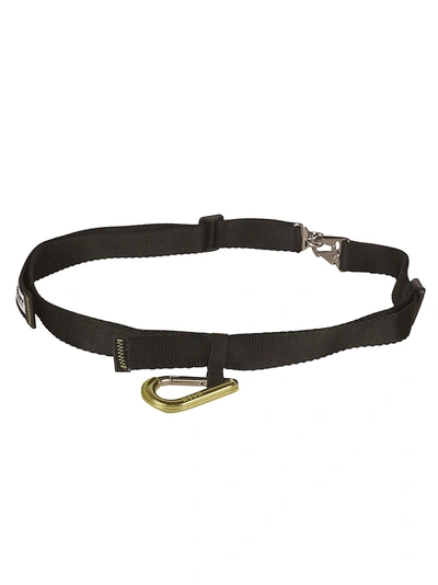 Shop Msgm Snap-hook Belt In Black