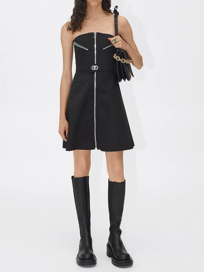Bottega Veneta Ruched Fit & Flare Mini Dress Black Stretch Nylon Size –  Celebrity Owned