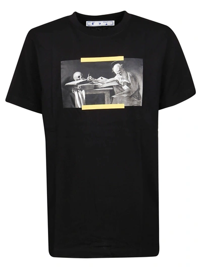 Shop Off-white Carav Painting Slim T-shirt In Black Multicolor