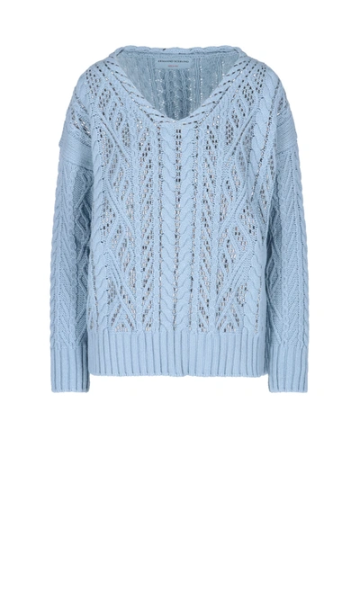 Shop Ermanno Scervino Sweater In Light Blue