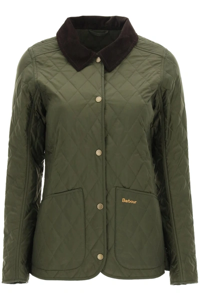 Shop Barbour Annandale Quilted Jacket In Olive (green)