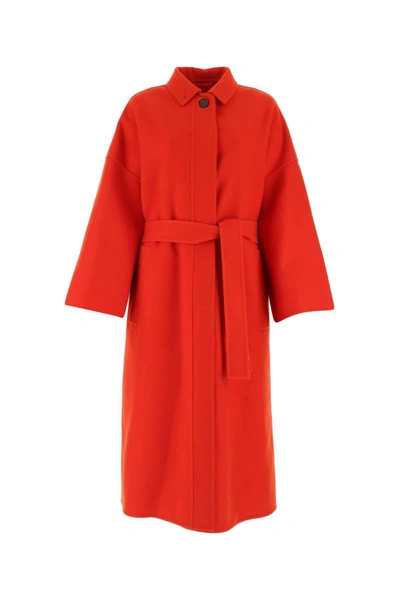 Shop Jil Sander Belted Single In Red