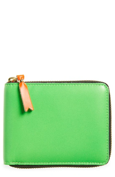 Shop Comme Des Garçons Wallets Super Fluo Wallet In Green