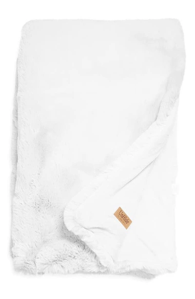 Shop Unhide The Marshmallow 2.0 Medium Faux Fur Throw Blanket In Snow White