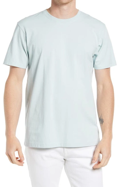 Shop Frame Logo Cotton T-shirt In Sky Grey