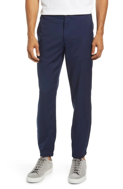 Shop Mizzen + Main Baron Chino Pants In Navy Solid