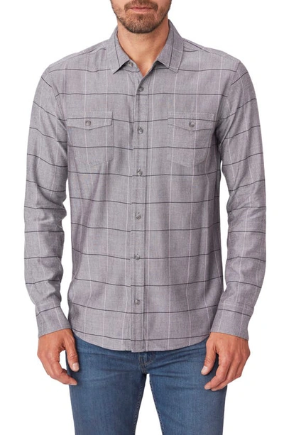 Shop Paige Everett Slim Fit Check Button-up Shirt In Black Amethyst