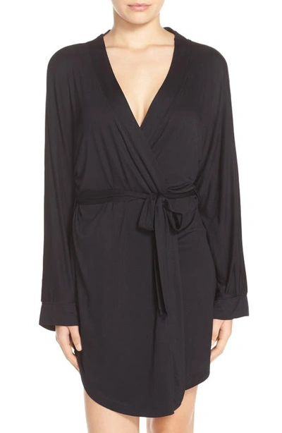Shop Honeydew Intimates All American Jersey Robe In Black