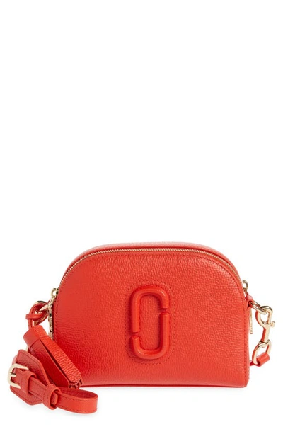 Shop Marc Jacobs The Shutter Leather Crossbody Bag In Poinciana