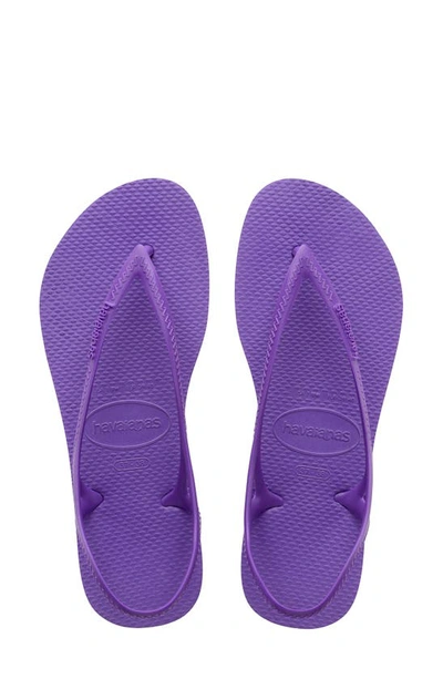 Shop Havaianas Sunny Slingback Sandal In Dark Purple