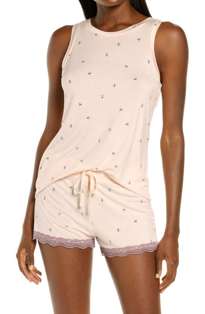 Shop Honeydew Intimates All American Shortie Pajamas In Petal Pink Bees