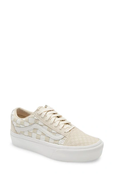Vans Old Skool Platform Sneaker In Leather/blanc De Blanc | ModeSens