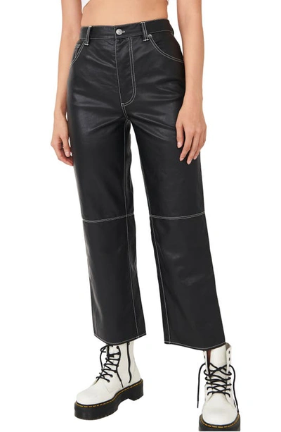 Shop Free People The It Factor Faux Leather Crop Pants In Mystic