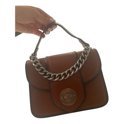 Pre-owned Essentiel Antwerp Leather Handbag In Camel