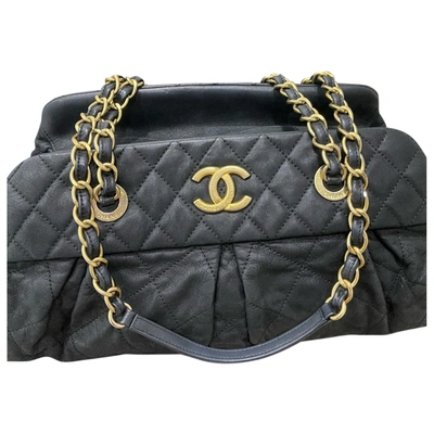 Chanel Black Leather Small Just Mademoiselle Bowling Bag Auction