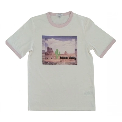 Pre-owned Ganni Spring Summer 2020 T-shirt In Beige