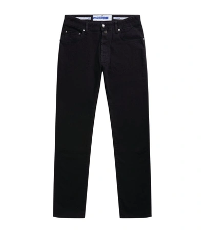 Shop Jacob Cohen High-rise Slim Jeans In Black