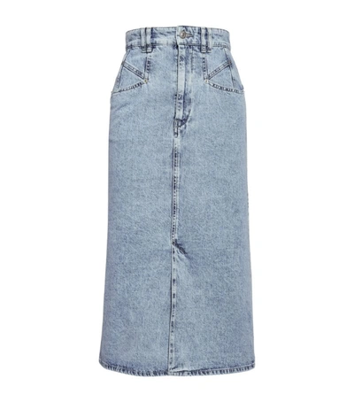 Shop Isabel Marant Dipoma Midi Skirt In Blue