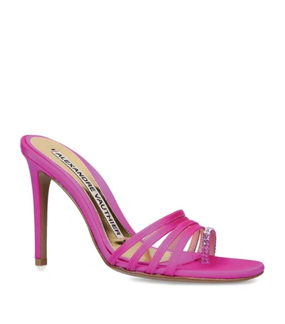 Shop Alexandre Vauthier Satin Salma Thong Sandals 100 In Pink