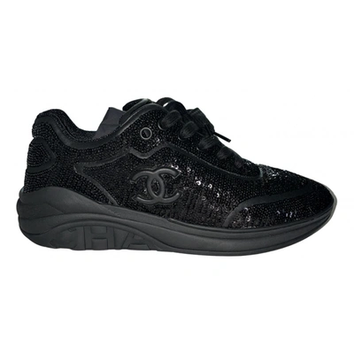 Chanel Size 39.5 Bubble Quilted Black CC Trainer Sneaker G35617 9CC4