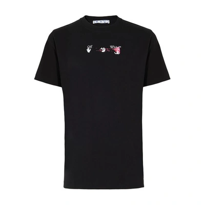 Shop Off-white Acrylic Arrow T-shirt In Black Fuch