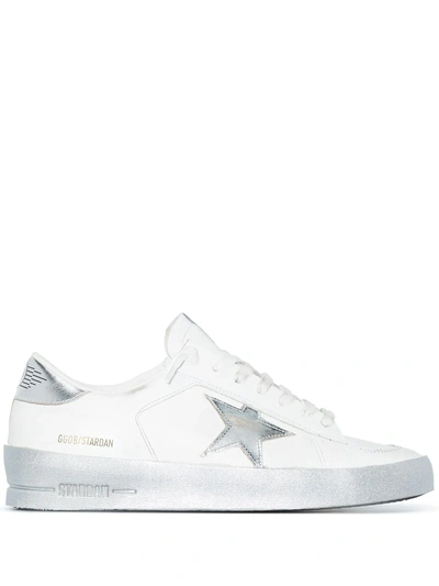 Golden Goose Women Stardan Sneakers With Laminated Star In White