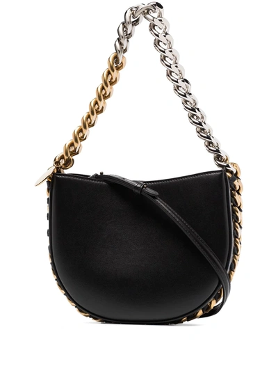 Stella Mccartney Black Medium Frayme Shoulder Bag In Schwarz