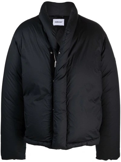 Shop Ambush Stand-up Collar Padded Down Jacket In Black
