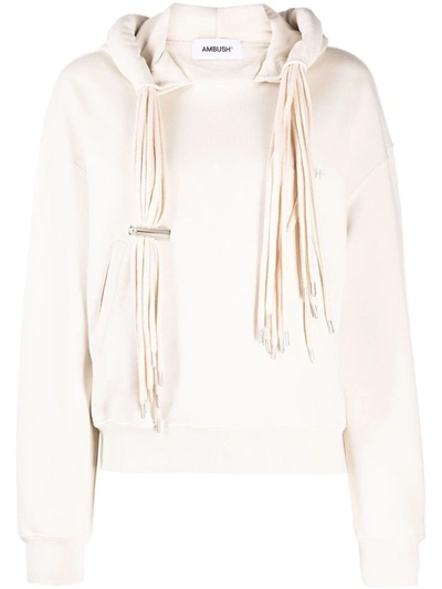 Shop Ambush Multi Cord Cotton Hoodie In Nude