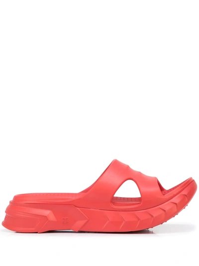 Shop Givenchy Marshmallow Slide Sandals In Red