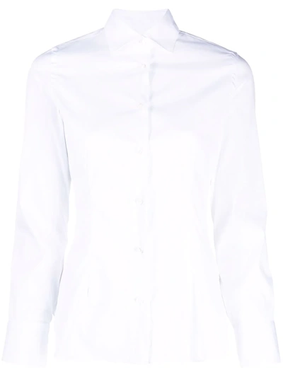 Shop Barba Classic Button Down Shirt In Weiss